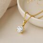 Personalised 9ct Gold Cubic Zirconia Necklace April Birthstone, thumbnail 5 of 11