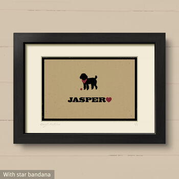 Personalised Poodle Print For One Or Two Dogs, 5 of 12