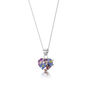 Heart Shaped Real Flower Pendant In Sterling Silver, thumbnail 2 of 10