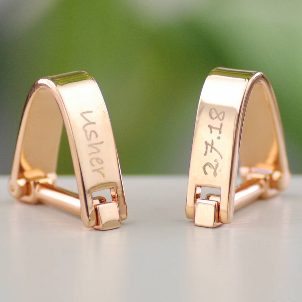 Personalised Rose Gold Wrap Style Cufflinks, 1 of 8