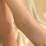 Red Enamel Pipe Silver Plated Payal Anklet, thumbnail 2 of 4