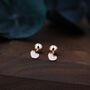 Sterling Silver Tiny Pair Of Heart Screw Back Earrings, thumbnail 7 of 12