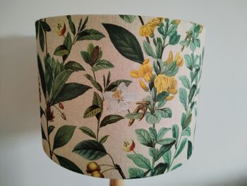Botanical Print Lampshade With Pink And Yellow Flowers, 5 of 8