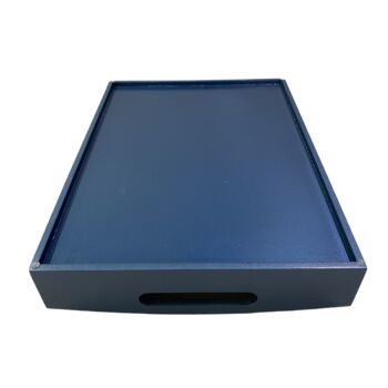 Wooden Tray Blue Orchid Tea Tray / Serving Tray, 4 of 4