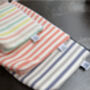 Navy And Slate Florence Stripe Cotton Linen Mix Washbag, thumbnail 5 of 5