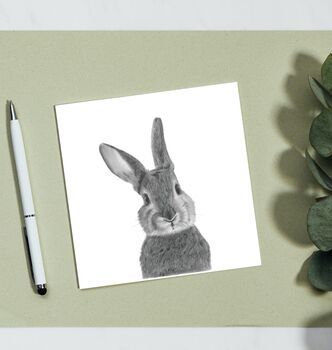 Bellatrix The Bunny Luxury Blank Greeting Card, 3 of 3