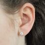 Sterling Silver 13th Birthday Earrings, thumbnail 4 of 5