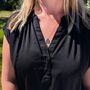 The Rectangle Labradorite Necklace, Gold Plated, thumbnail 4 of 10