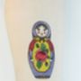 Russian Doll Temporary Tattoo, thumbnail 2 of 6