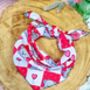 Pink Love Bug Bear Dog Bandana, thumbnail 1 of 8