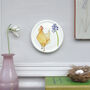 Hens And Forget Me Nots Decorative Mini Wall Plates, thumbnail 2 of 6