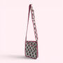 Mini Cross Body Bag | White, Pink And Green Mini Flower, thumbnail 2 of 5