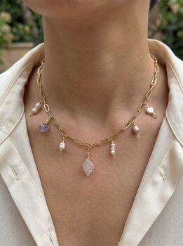 Design Your Own Tarnish Free Gold Plated Charm Necklace, 7 of 12