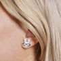 Easter Bunny With Glasses Earring Studs, thumbnail 1 of 5