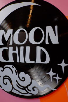 Moon Child Upcycled 12' Lp Vinyl Record Decor, 7 of 7