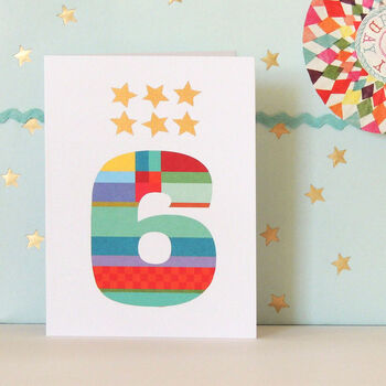 Mini Birthday Number Card, Ages One To Ten, 7 of 11