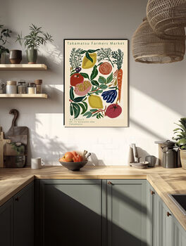 Japanese Farmers Market Art Print, 3 of 4