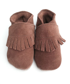 Moccasin Suede Soft Baby Shoes, 2 of 5