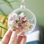 Engagement Floral Glass Bauble Hanging Decoration, thumbnail 5 of 6
