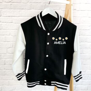 Kids Personalised Daisy Varsity Jacket, 2 of 5