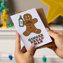 'Gingerbread Man' Funny Christmas Card, thumbnail 1 of 5