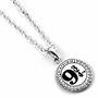 Harry Potter Sterling Silver Platform Nine Three/Four Necklace With Crystals, thumbnail 5 of 7