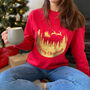 Gold Foil Merry Christmas Sweatshirt / Eco Sustainable, thumbnail 1 of 6