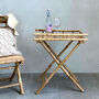 Organic Bamboo Outdoor Tray Side Table, thumbnail 1 of 5