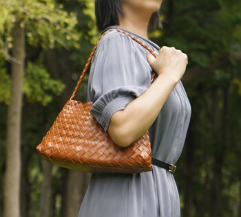 Weaving Leather Shoulder Bag, 4 of 8