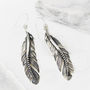Freedom Feather Silver Necklace And Earrings Gift Set, thumbnail 7 of 10