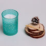 G Decor Zesty Tropical Pineapple Polka Glass Jar Candle, thumbnail 3 of 4