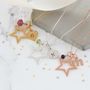 Personalised Open Star Necklace With Birthstones, thumbnail 6 of 12