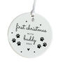 Personalised Pet First Christmas Ceramic Ornament Gift, thumbnail 2 of 7