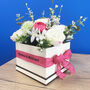 Personalised Flower Hat Box Pink And White, thumbnail 7 of 7