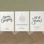Set Of Three Personalised Letterpress Chrismas Cards, thumbnail 1 of 7