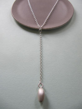 Infinity Silver Egg Necklace Hung On A Drop, 3 of 4