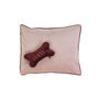Personalised Pet Bed And Bone Gift Set Pink Velvet, thumbnail 5 of 9