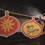 Illustrated Celestial Christmas Bauble Garland, thumbnail 3 of 11