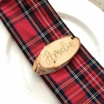 Personalised Wooden Place Name Plaque, Table Accessory, 6 of 6