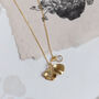 Gold Plated Birth Flower Month Personalised Necklace, thumbnail 7 of 10
