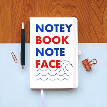 'Notey Book Note Face' Funny Hardback Notebook, 9 of 9