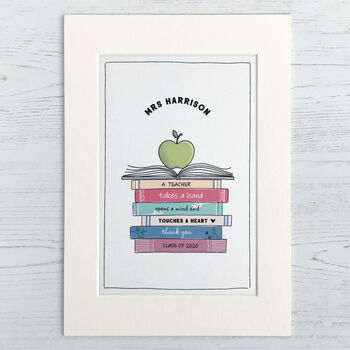 Teacher Personalised Print; Touches A Heart, 2 of 4