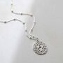 Sterling Silver Crown Chakra Pendant Necklace, thumbnail 5 of 7