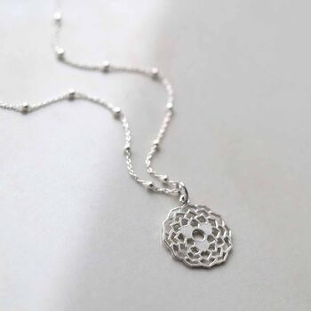 Sterling Silver Crown Chakra Pendant Necklace, 5 of 7