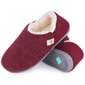 Women's Closed Back Slippers In Berry, 9 of 11