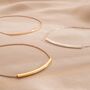 Curved Skinny Bar Personalised Message Bracelet, thumbnail 2 of 12