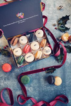 Festive Favourites Message Macaron Gift Box, 6 of 9