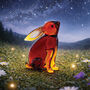 Artisan Glass Stargazing Hare | Gift Boxed | Decoration | Collectable | Gift For Home, thumbnail 1 of 4