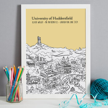 Personalised Huddersfield Graduation Gift Print, 3 of 8