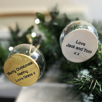 Gin And Tonic Themed Personalised Christmas Tree Bauble, 5 of 6